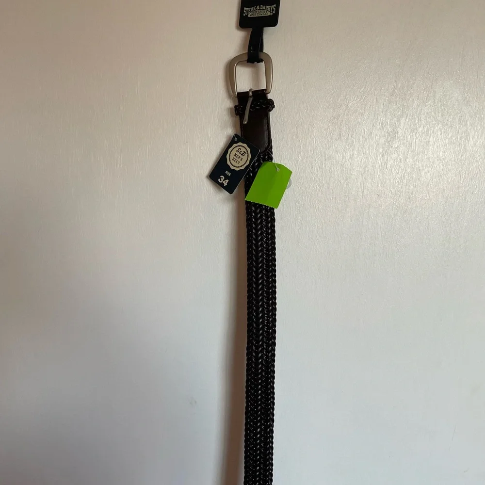 Steve and Barry Braided Faux Leather Belt - Size 34